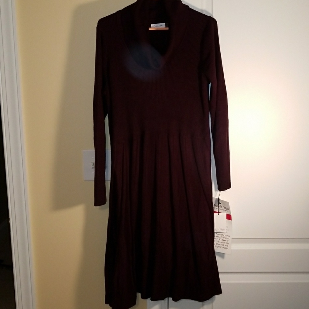 Calvin Klein Woman 1XL Aubergine Sweater Dress
